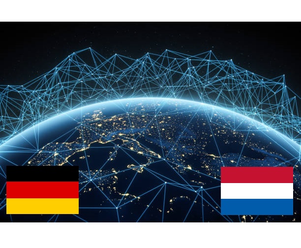 Netzwerk mit DE und NL Flagge
